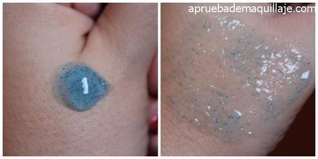 Swatch del Gel exfoliante doble acción de Be+