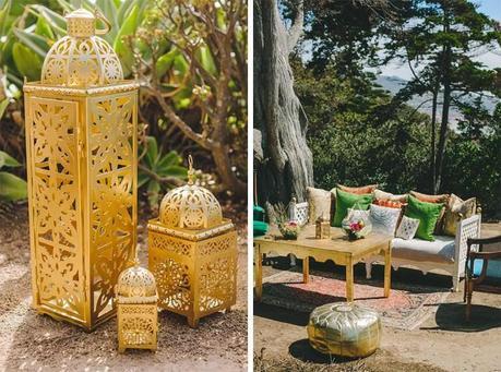 BODA ESTILO BOHO DECORADA CON BOTELLAS DORADAS BODA ESTILO BOHO DECORADA CON BOTELLAS DORADAS