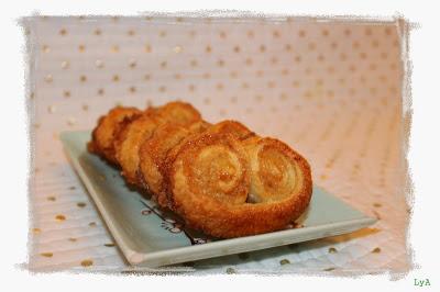 Palmeritas dulces de hojaldre