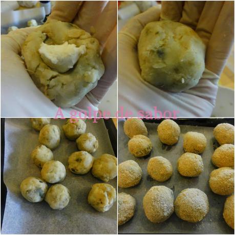 Bolas de batata con queso