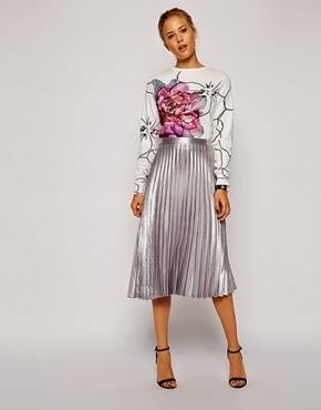 faldas plisadas metalizadas