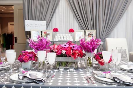 Mesas en rosa Pink and grey