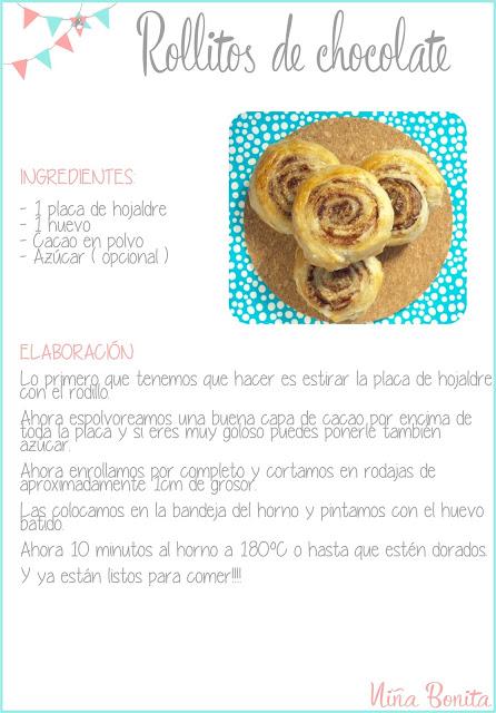 Chocorolls o rollitos de chocolate