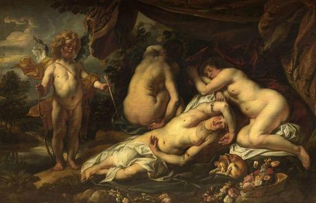 Wikimedia Commons. El sueño de Venus, de Jordaens. En realidad, la historia de Eros y Psique