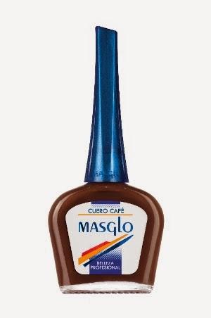 Esmalte de uñas efecto cuero de Masglo - tono café