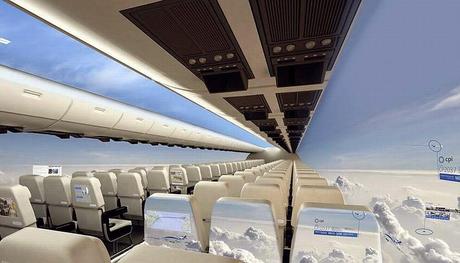 ¿Volarías en un avión transparente y sin ventanas?