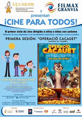 'Aprenem'  y Cines Filmax Granvia organizan una sesión de cine pensada para niños y niñas con autismo