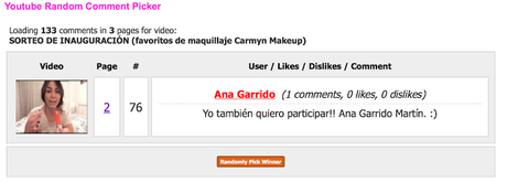 RESOLUCIÓN SORTEO YOUTUBE CARMYN MAKEUP