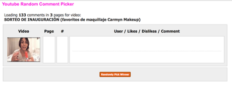 RESOLUCIÓN SORTEO YOUTUBE CARMYN MAKEUP