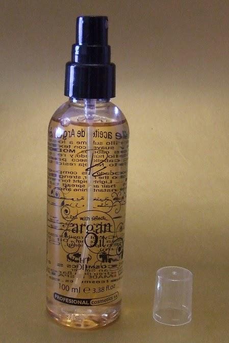 Probando el aceite capilar “Light Argan Oil” de PROFESIONAL COSMETICS