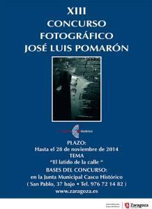 JUNTA MUNICIPAL CASCO HISTÓRICO, XIII CONCURSO FOTOGRÁFICO JOSE LUIS POMARÓN, Noviembre 2014