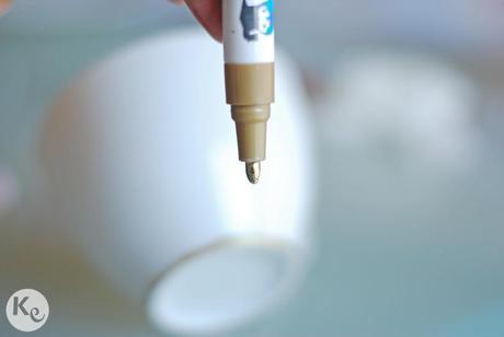 DIY #168. Decorando tazas con rotulador/ Decorate cups with a marker DIY. Decorate cups with golden marker
