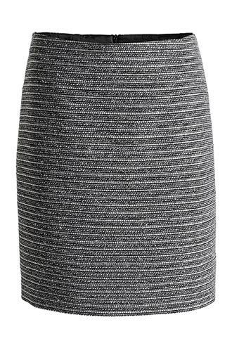 Esprit / Elegante falda de rizo con efecto de rayas