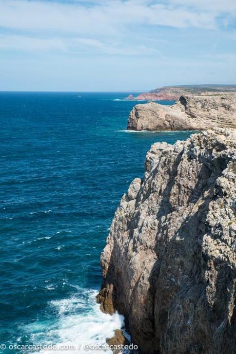 Cabo San Vicente. Vistas hacia el oeste.