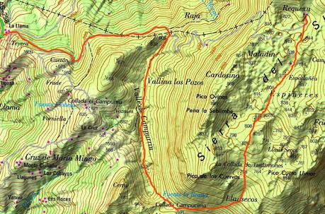 Pico Mirueño y Múa desde el Alto la Llama