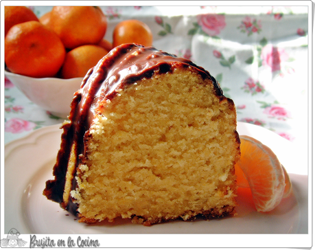 Bundt cake de mandarina (con toque de chocolate)