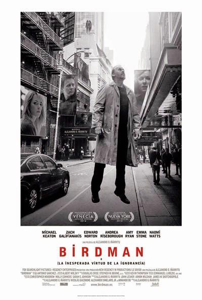 NUEVO PÓSTER PARA ESPAÑA DE “BIRDMAN O (LA INESPERADA VIRTUD DE LA IGNORANCIA)”