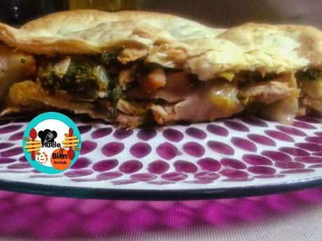 Pastel de pollo con hojaldre