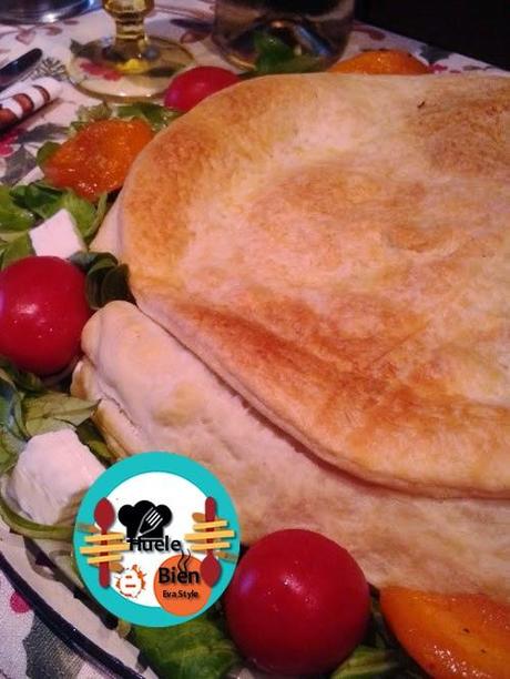 Pastel de pollo con hojaldre