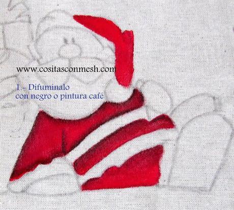 Cómo pintar a santa en Tela