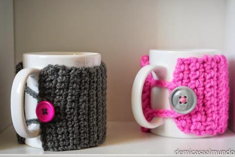 DIY: Funda de crochet para taza moustache DIY: Funda de crochet para taza moustache
