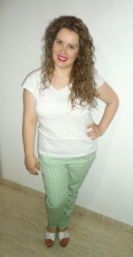 Pantalón color menta