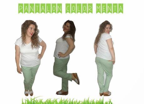 Pantalón color menta