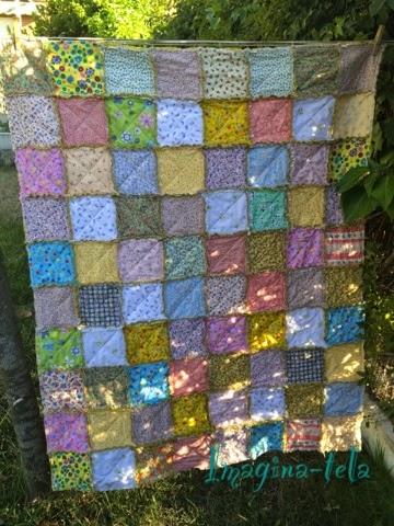 Rag quilt de flores