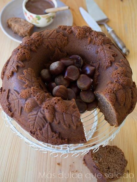 Bundt Cake de chocolate y marrón glacé. {National Bundt Cake Day}