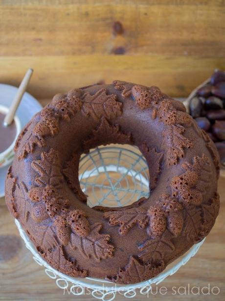 Bundt Cake de chocolate y marrón glacé. {National Bundt Cake Day}