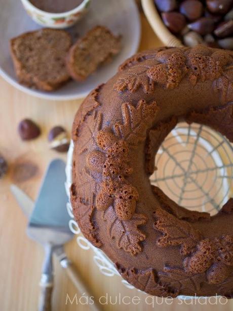 Bundt Cake de chocolate y marrón glacé. {National Bundt Cake Day}
