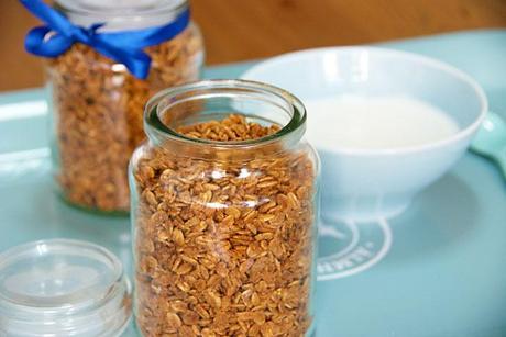 Granola con Jarabe de Arce y Mantequilla de Cacahuete