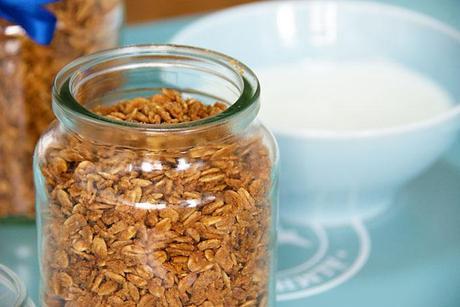 Granola con Jarabe de Arce y Mantequilla de Cacahuete