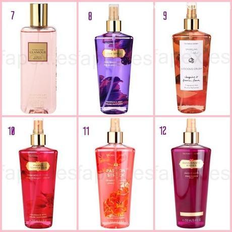 Imagen 2 de los Sprays corporales de Victoria's Secret; glamour, love spell, luscious crush, mango temptation, passion struck, passionate kisses