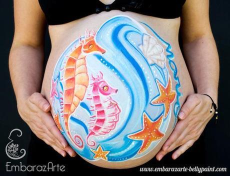 Bellypainting para un bebé acuatico