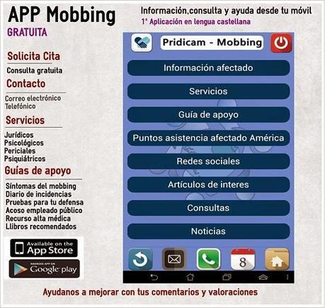 MobbingMadrid Información, consulta y ayuda sobre acoso laboral o móbbing desde tu móvil. Primera APP en lengua castellana