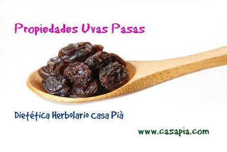 Propiedades de la uva pasa uva