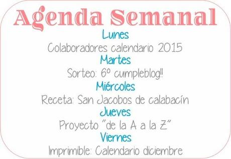 Agenda Semanal 17/11 - 23/11