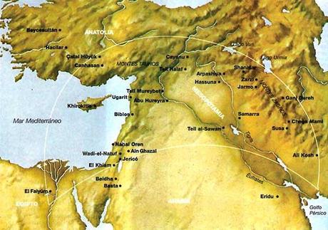 mapa creciente fertil