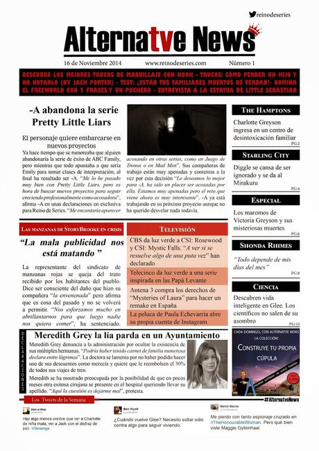 Reino de Series presenta Alternatve News - El Periódico de la Series
