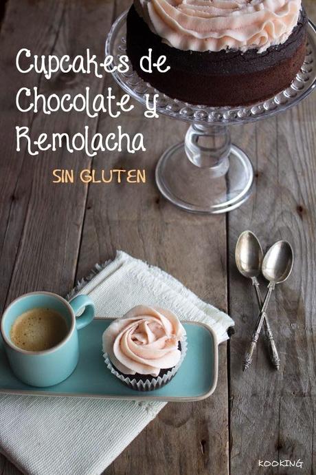 Cupcakes (y tarta) de chocolate y remolacha sin gluten