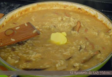 Risotto de boletus, níscalos y conejo
