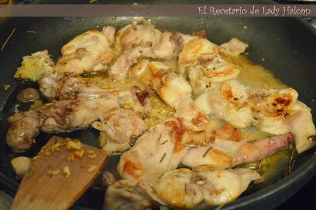 Risotto de boletus, níscalos y conejo