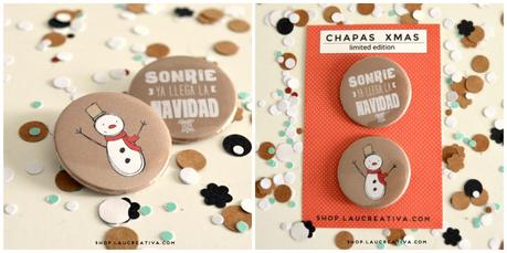 ETIQUETAS Y CHAPAS NAVIDEÑAS