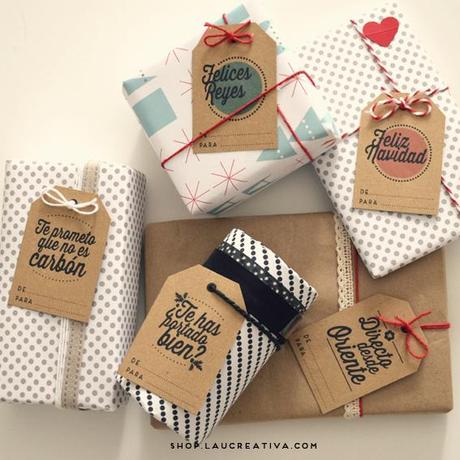 ETIQUETAS Y CHAPAS NAVIDEÑAS