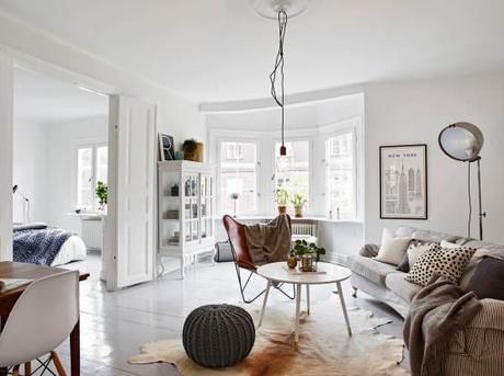 Una reforma muy elegante reformas baratas hogar reforma piso muy elegante pintar suelo de madera estilo nórdico escandinavo decoración salón nórdico decoración en blanco decoración diseño de interiores blog decoración nórdica