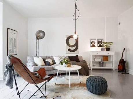 Una reforma muy elegante reformas baratas hogar reforma piso muy elegante pintar suelo de madera estilo nórdico escandinavo decoración salón nórdico decoración en blanco decoración diseño de interiores blog decoración nórdica