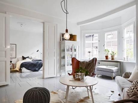 Una reforma muy elegante reformas baratas hogar reforma piso muy elegante pintar suelo de madera estilo nórdico escandinavo decoración salón nórdico decoración en blanco decoración diseño de interiores blog decoración nórdica
