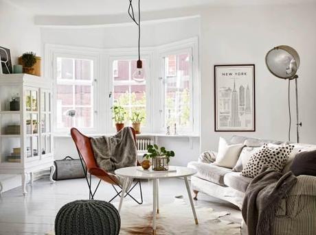 Una reforma muy elegante reformas baratas hogar reforma piso muy elegante pintar suelo de madera estilo nórdico escandinavo decoración salón nórdico decoración en blanco decoración diseño de interiores blog decoración nórdica