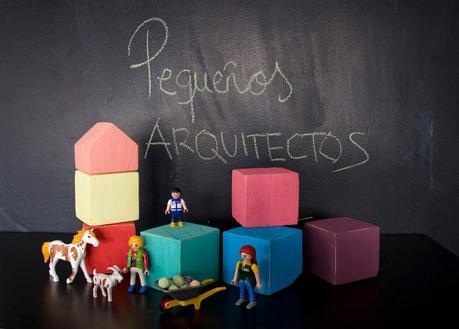 Pequeños arquitectos: Juego de apilables con bloques de palet pintados con chalk paint1